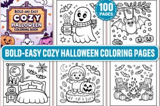 Bold & Easy Cozy Halloween Coloring Page Graphic by ArT DeSiGn ...