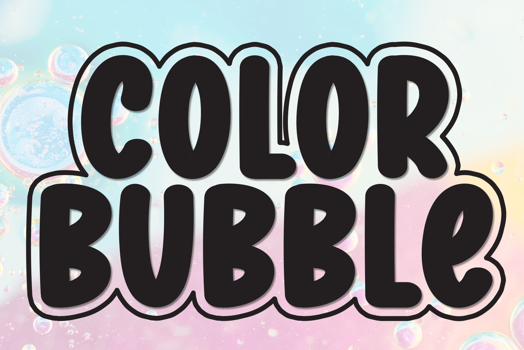 Color Bubble Font - photo 1