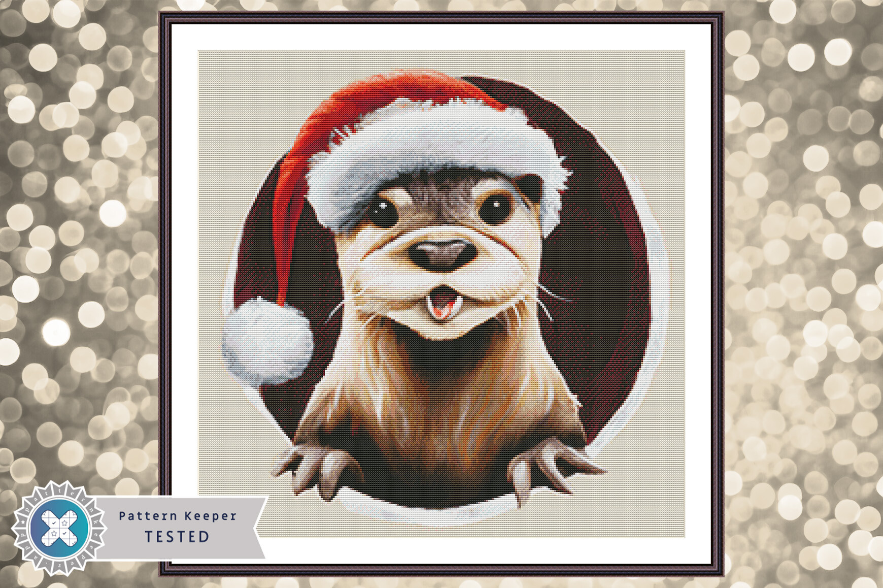 Cross Stitch Pattern PDF Christmas Otter