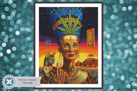 Cross Stitch Pattern PDF Nefertiti Egypt