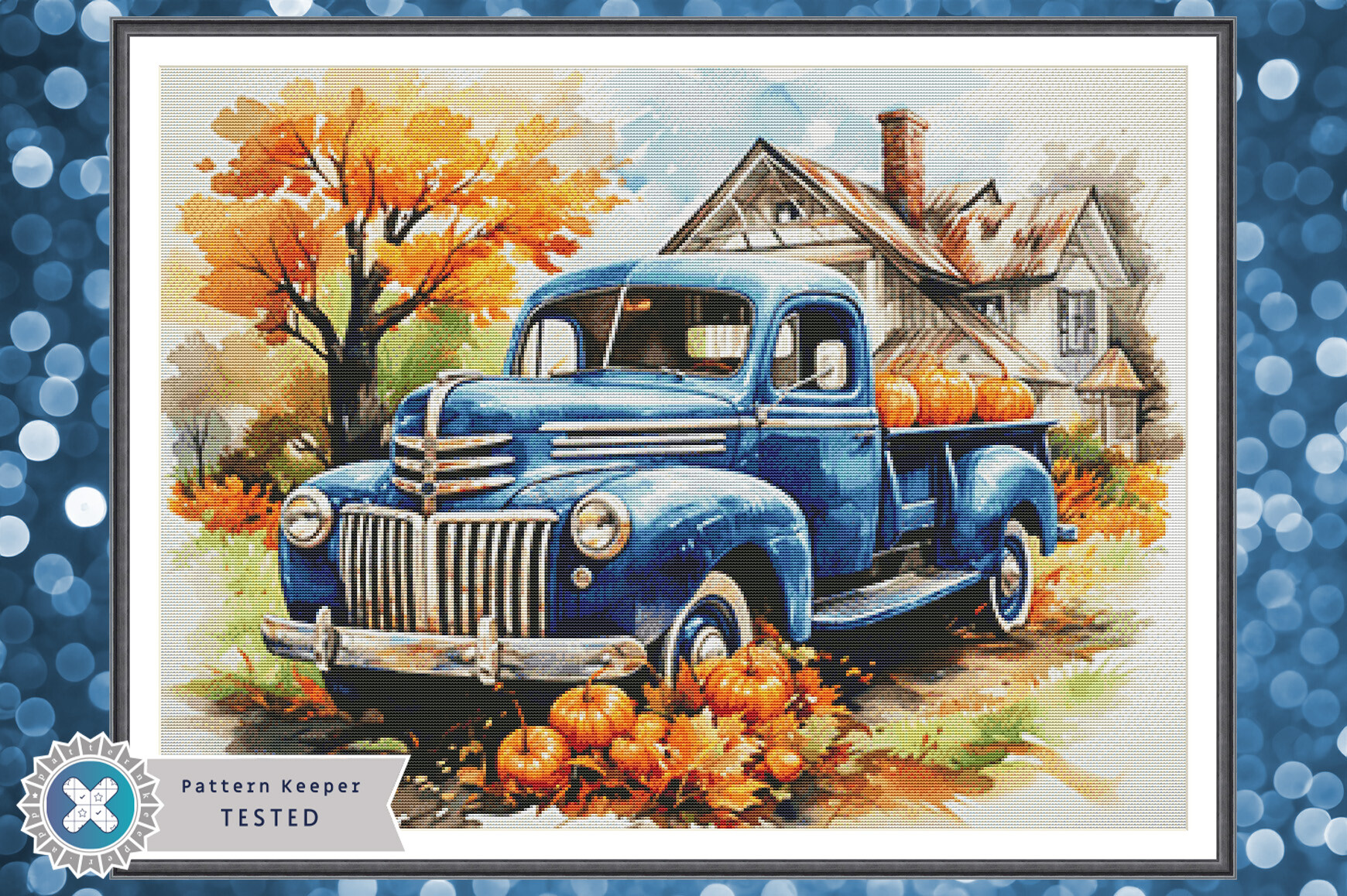 Cross Stitch Pattern PDF Pumpkin Truck