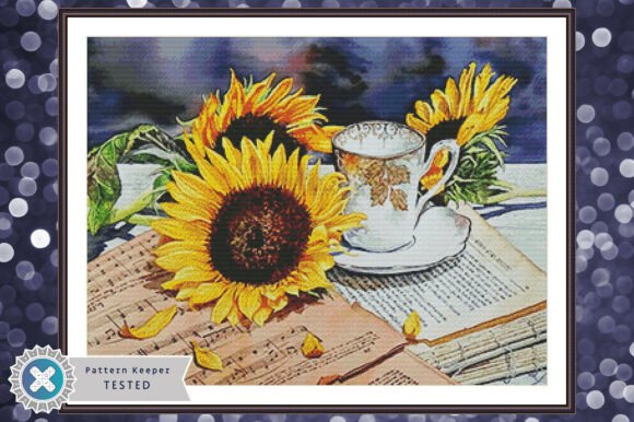Cross Stitch Pattern PDF Sunflowers