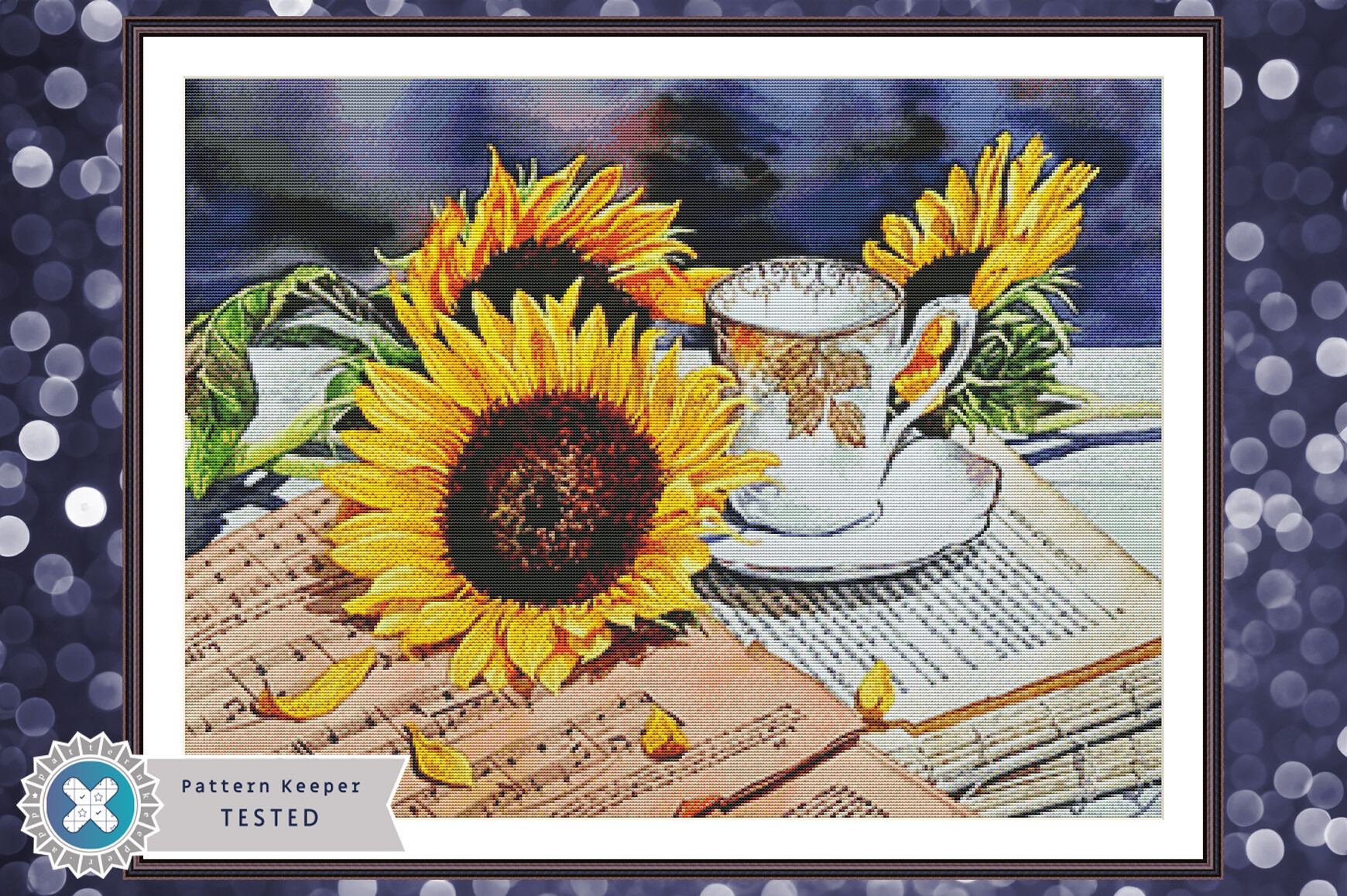 Cross Stitch Pattern PDF Sunflowers