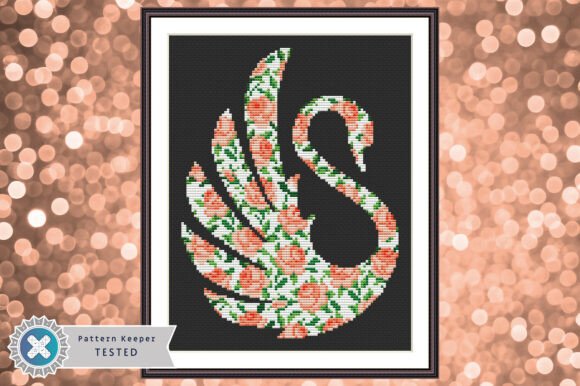 Cross Stitch Pattern PDF Swan Bird