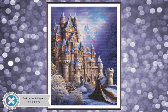 Cross Stitch Pattern PDF Winter Castle