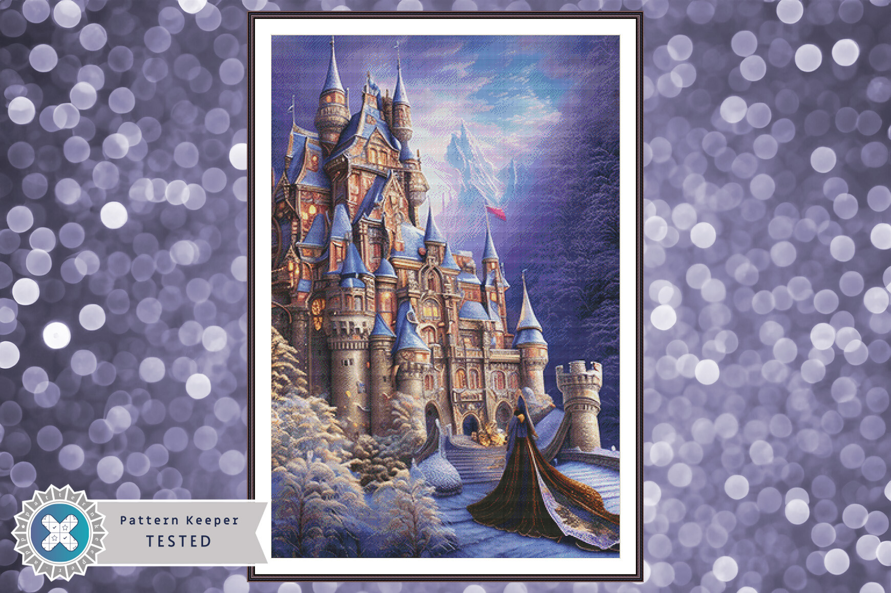 Cross Stitch Pattern PDF Winter Castle