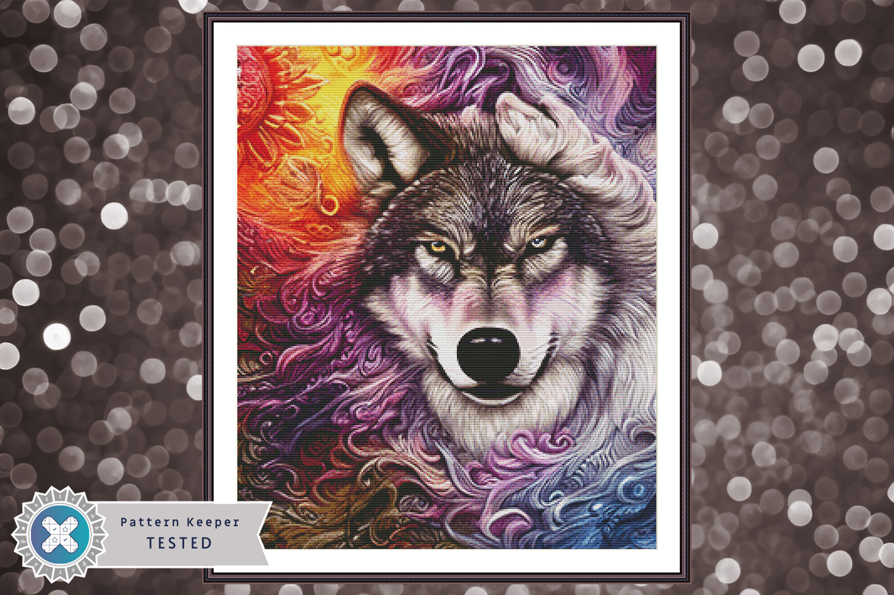 Cross Stitch Pattern PDF Wolf