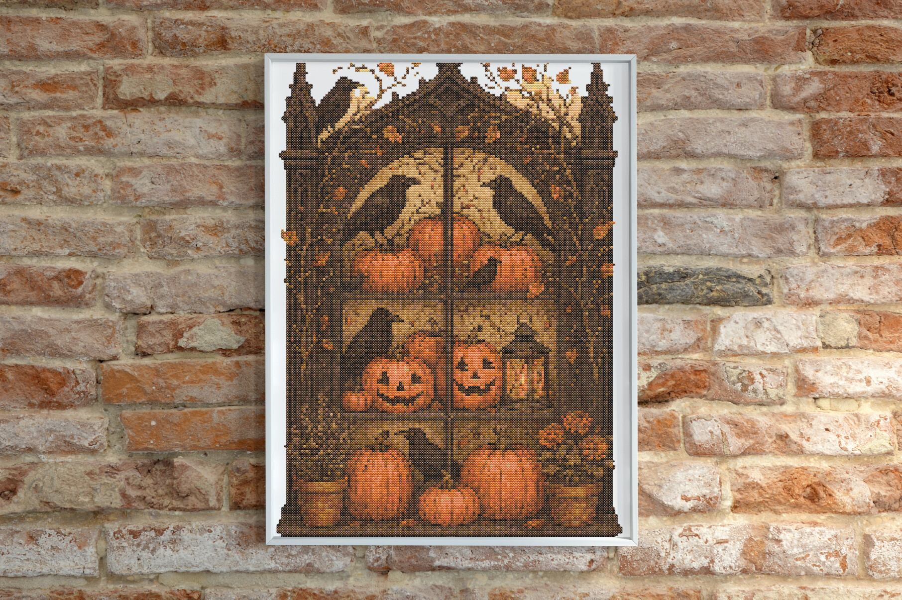 Halloween Autumn Gothic Window