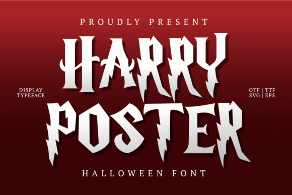 Preview specimen of Harry Poster Regular Font blackletter font