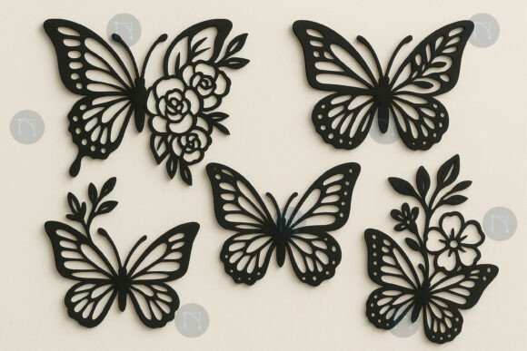 Laser Cut Floral Butterfly SVG Bundle Laser Cutting By NGISED