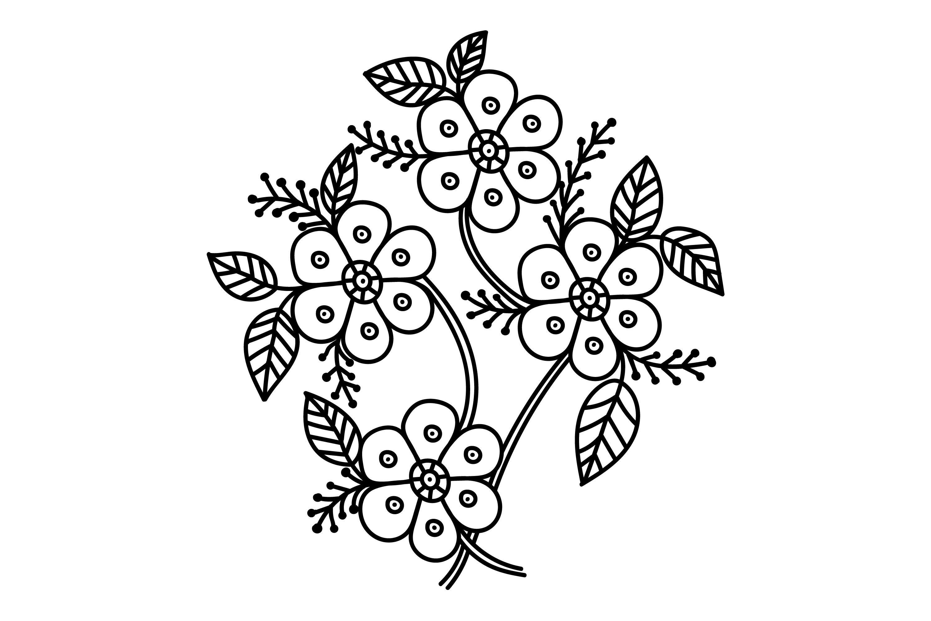 Painting Flowers Coloring Page Design Graphic by Md Hossain · Creative ...