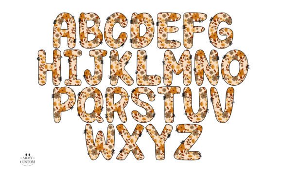 Preppyfall3 Checkered Font PNG with transparent background - Preview 3