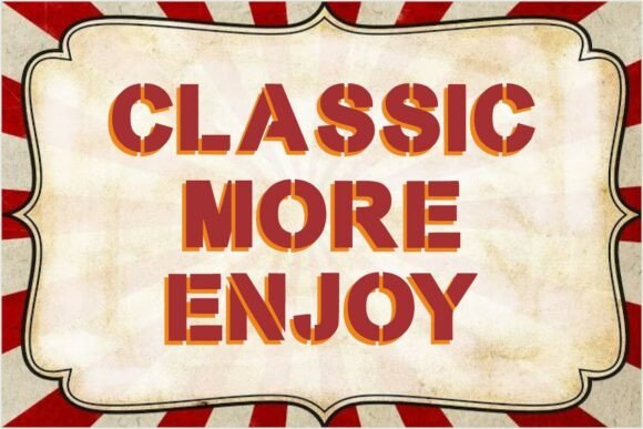 Retroclassic Regular Font PNG with transparent background - Preview 1