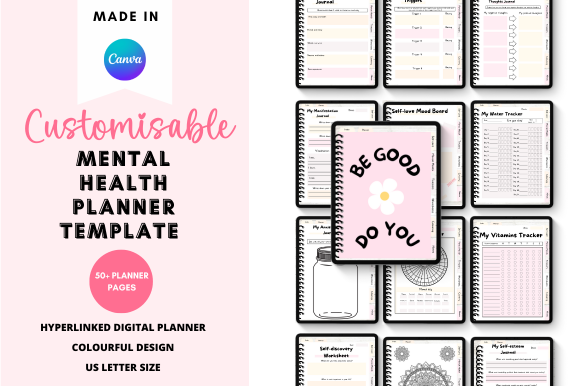 Canva Mental Health Digital Planner Graphic by DigitalbossCreations ...