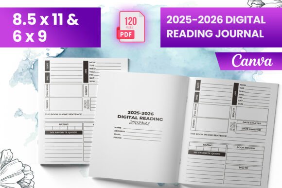 2025-2026 Digital Reading Journal (KDP)