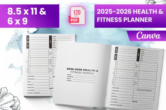 2025-2026 Health & Fitness Planner (KDP)