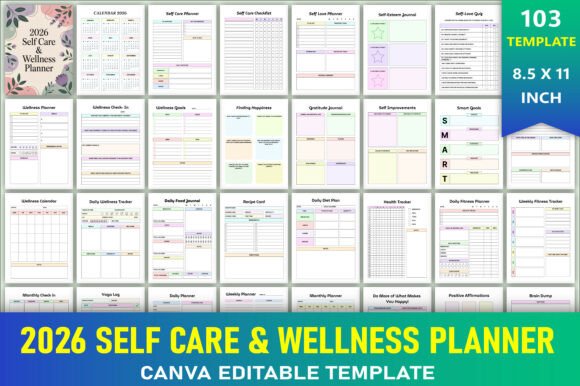 2026 Self Care & Wellness Planner