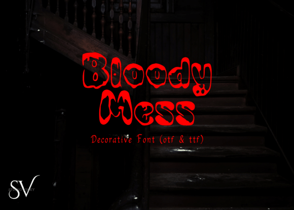 Bloody Mess Font PNG with transparent background - Preview 1
