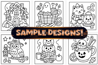 Bold Easy Spooky Hygge Coloring Pages Graphic by Craftsbeefy · Creative ...