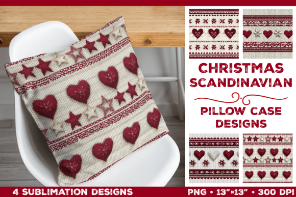Christmas Pillowcase Sublimation Design Graphics