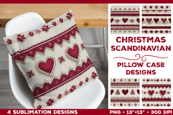 Christmas Pillowcase Sublimation Design Graphics