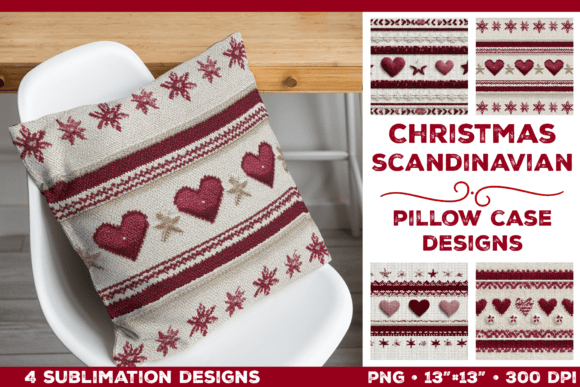 Christmas Pillowcase Sublimation Design Graphics