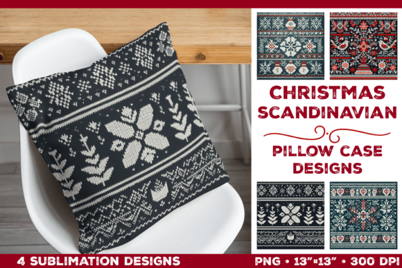 Christmas Pillowcase Sublimation Design Graphics