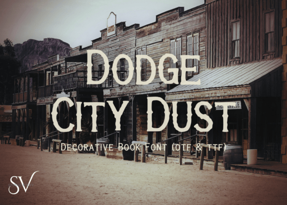 Dodge City Dust Font PNG with transparent background - Preview 1