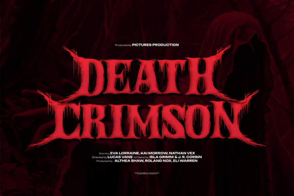 Drip Thorny Font PNG with transparent background - Preview 2