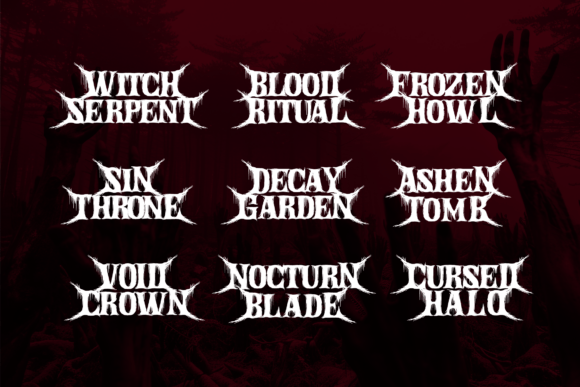 Drip Thorny Font PNG with transparent background - Preview 5