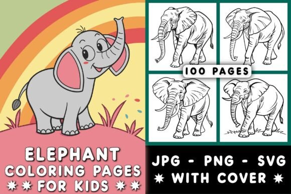 Elephant Coloring Page for Kids