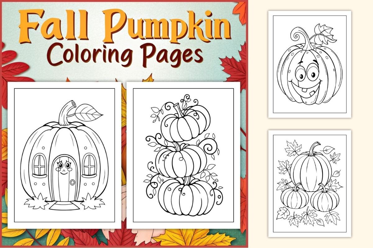 Fall Pumpkin Coloring Pages for Kids