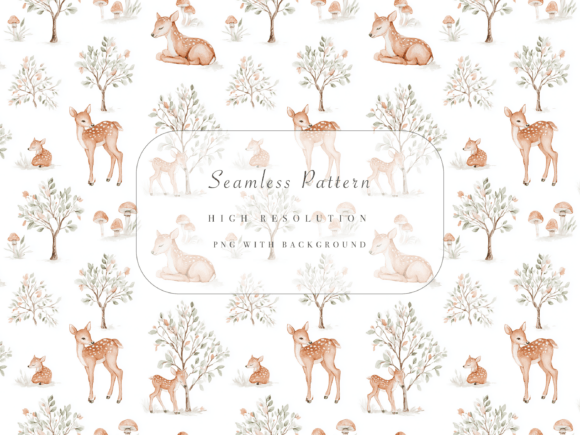 Fawn Seamless Pattern