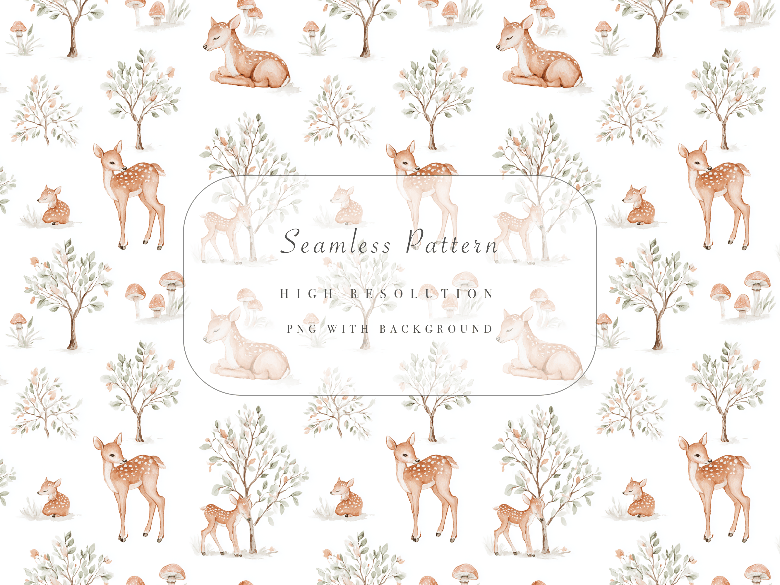 Fawn Seamless Pattern