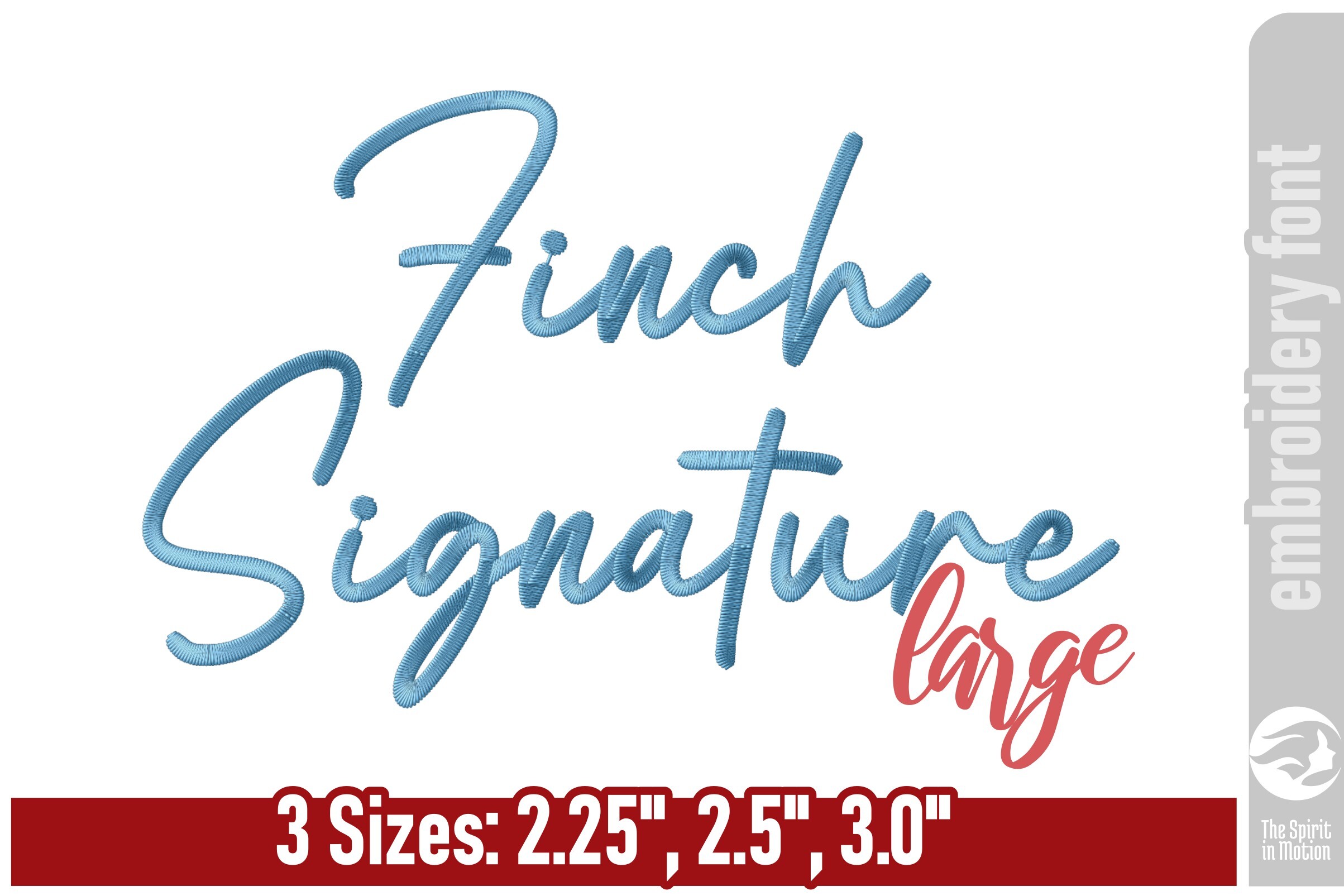 Finch Signature Embroidery Font - L