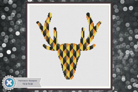 Geometrical Deer Cross Stitch Pattern