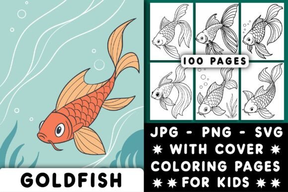 Goldfish Coloring Page for Kids