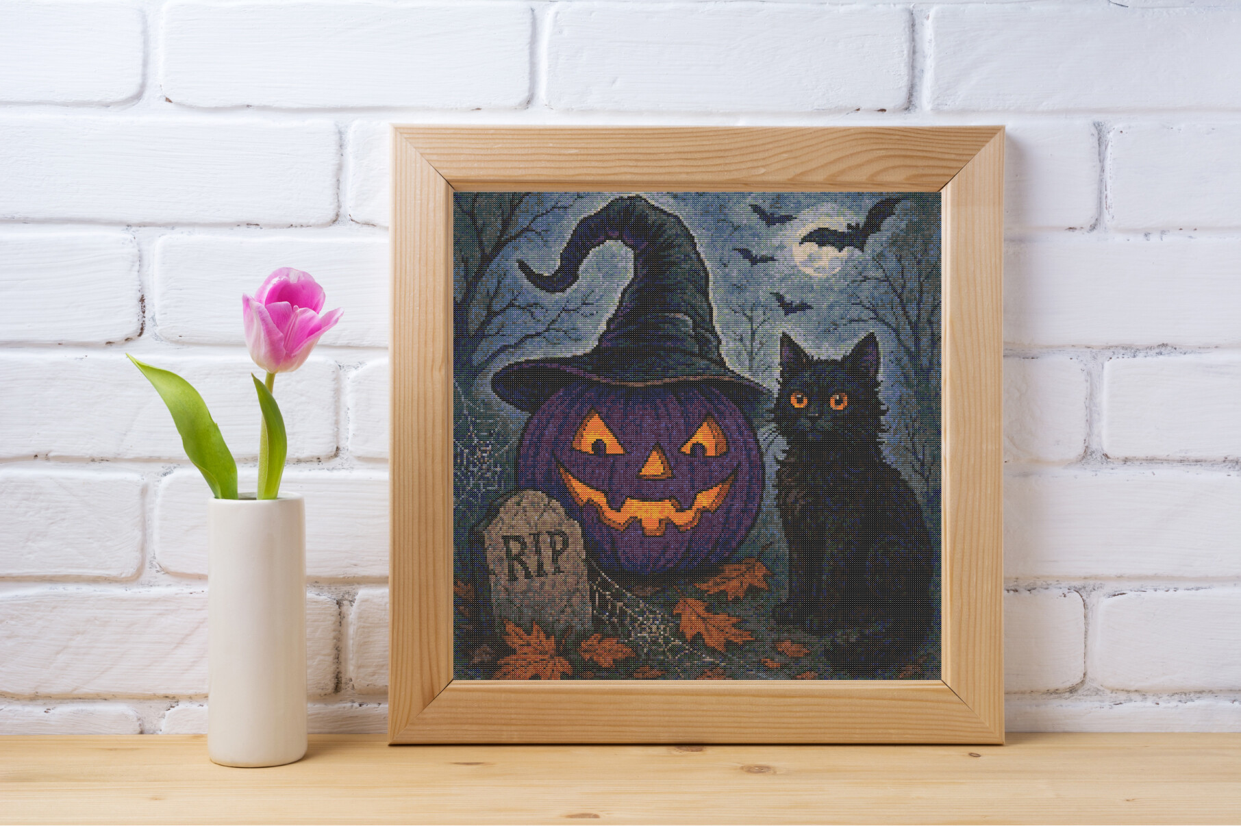 Halloween Autumn Skull & Spell Books