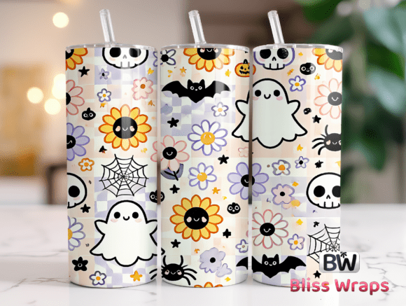 Halloween Cute Ghost 20oz Tumbler Wrap