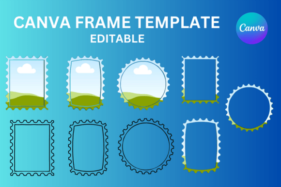 Halloween Stapm Canva Frame Template