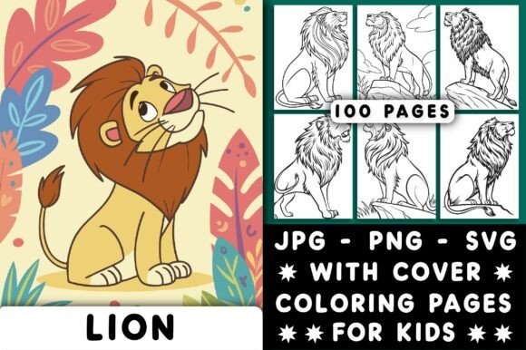 Lion Coloring Page for Kids