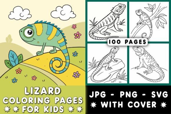Lizard Coloring Page for Kids