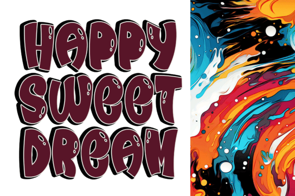 Paint Feel Font PNG with transparent background - Preview 2