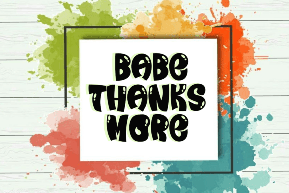 Paint Feel Font PNG with transparent background - Preview 4
