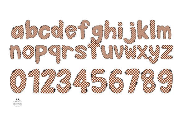 Preppyfall5 Plaid Font PNG with transparent background - Preview 2