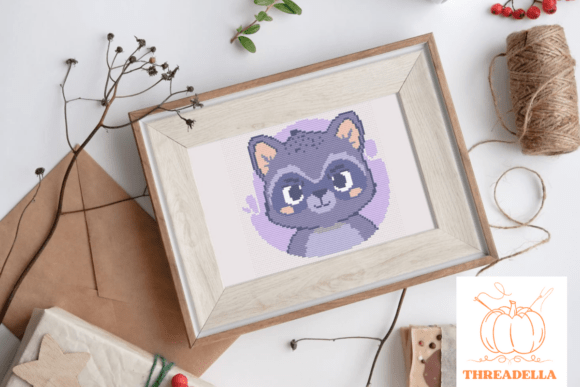 Raccoon Cross-Stitch Pattern