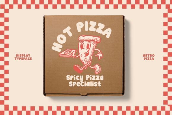 Retro Pizza Regular Font Font PNG with transparent background - Preview 1