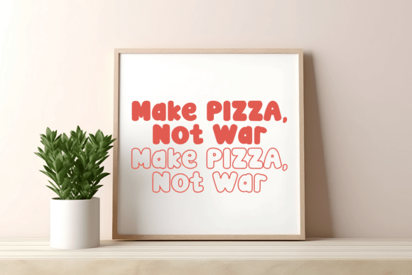 Retro Pizza Regular Font Font PNG with transparent background - Preview 3