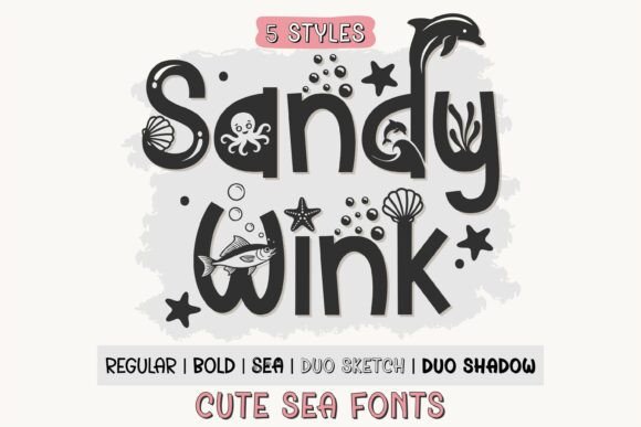 Sandy Wink Sea Decorative Font By TonisArtStudio