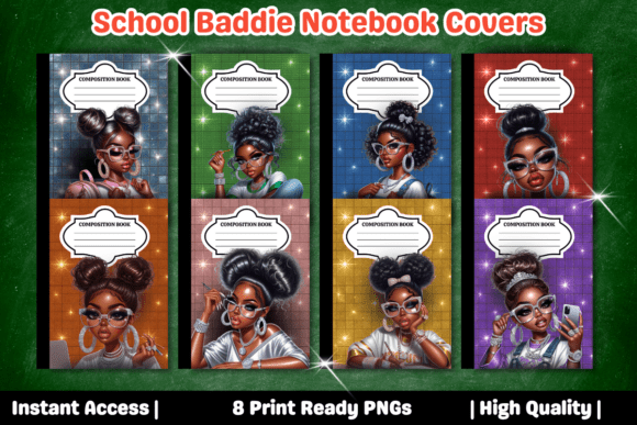 School Baddie Notebook Covers